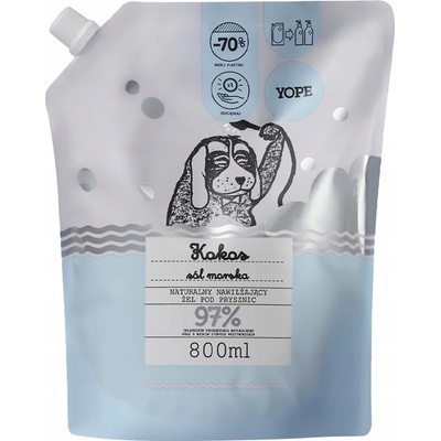 Yope Kokos a mořská sůl Přírodní sprchový gel Náhradní náplň 800 ml