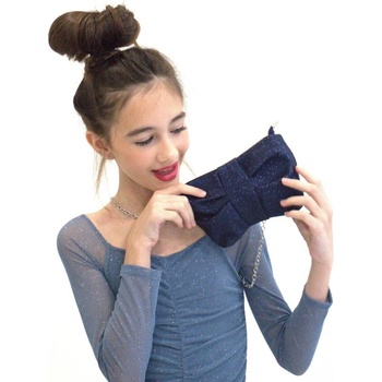 Yuko. B: Moon чантичка за рамо - Синя със златно (YB-100-119)