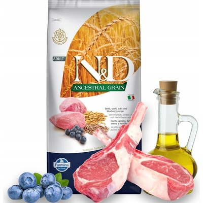 N&D ANCESTRAL GRAIN CAT LAMB, SPELT, OATS AND BLUEBERRY ADULT 5 kg