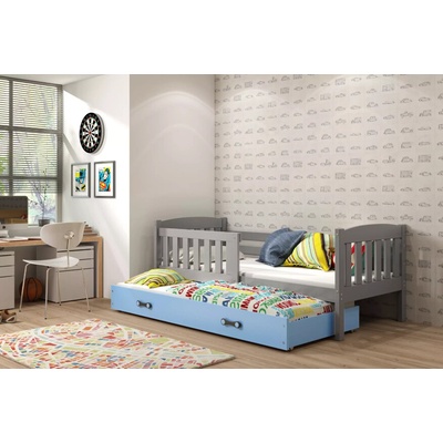 Interbeds Kubus 3 s matracom rozkladacia Grafit / modrá