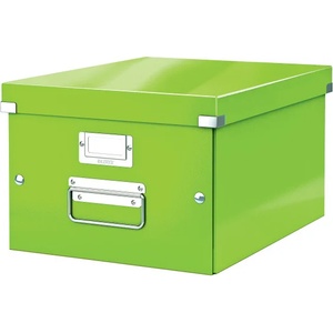 LEITZ Кутия за съхранение Leitz WOW Click&Store, размер M, зелена (60440054)