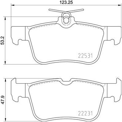 Sada brzdových platničiek, vždy 4 kusy v sade BREMBO P 24 175 (P24175)
