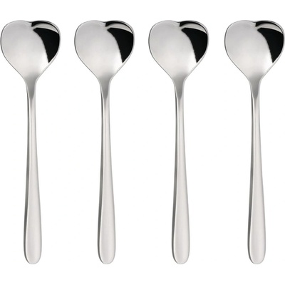 BIG LOVE Alessi 10 cm 4 ks stříbrné