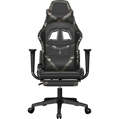 VidaXL Masážní s podnožkou, černé a maskáčový
