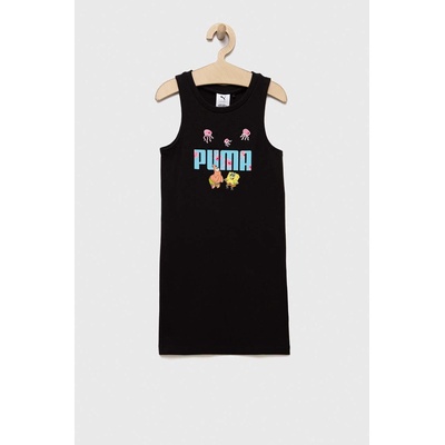 PUMA Детска рокля Puma PUMA x SPONGEBOB Tank Dress G в черно къса с кройка по тялото (67426701.PPYX)