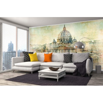 DIMEX ART s. r. o Самозалепваща се флизелинова фототапета винтидж базилика „свети петра 375 x 250 см