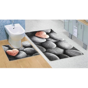 BellaTEX Килимче за баня и тоалетна Тъмни камъни 3D Bellatex Bellatex | Siv | Home | UNI