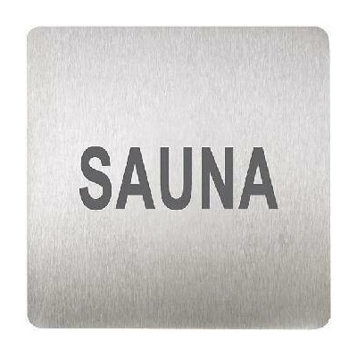 Piktogram Sanela nápis sauna, nerez mat SLZN 44V