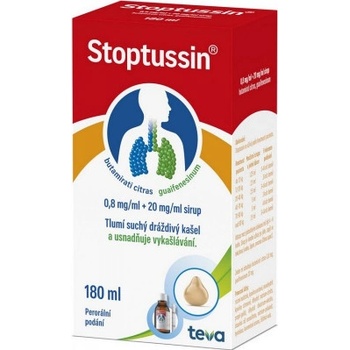 STOPTUSSIN POR 0,8MG/ML+20MG/ML SIR 1X180ML