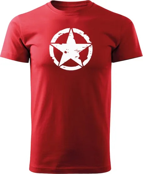 DRAGOWA Тениска с къс ръкав Star, червена, 160 г/м2 (6447)