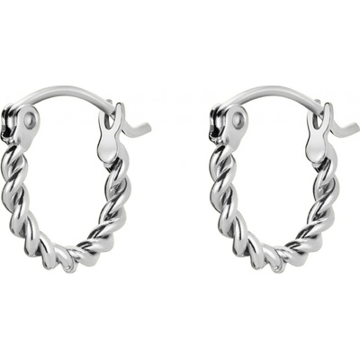 Rosefield krútené náušnice kruhy Essentials JETHS-J578