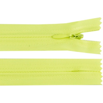 Spirálový zip skrytý No 3 délka 35 cm Varianta: 229 žlutá neon, Balení: 1 ks