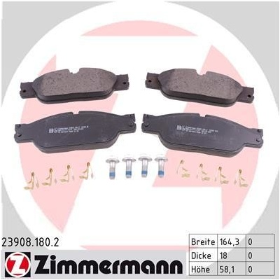 Sada brzdových platničiek kotúčovej brzdy ZIMMERMANN 23908.180.2