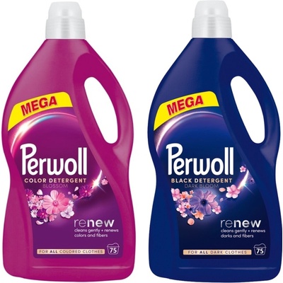 Perwoll Dark Bloom Color prací gel 2 x 3,75 l 150 PD
