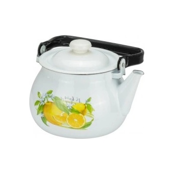 Image 1 of Horecano - Емайлиран чайник 2, 5л "ЛИМОН" Н-(I2710/2whtLem) (0129492)