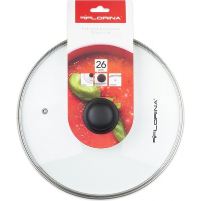 FLORINA Skleněná poklice 26cm s plastovým úchytem – Zboží Mobilmania