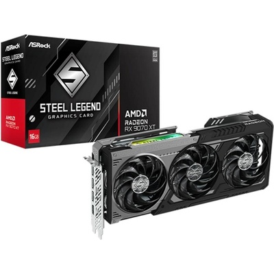ASRock Radeon RX 9070 XT Steel Legend Dark 16GB GDDR6 90-GA5VZZ-00UANF