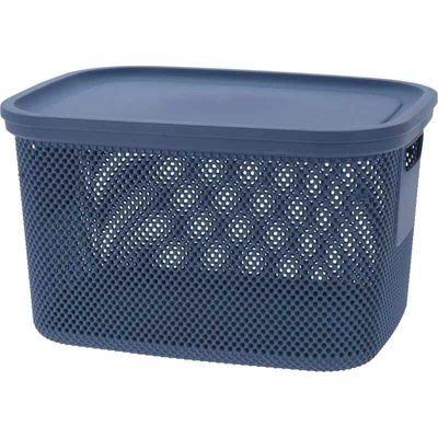 Excellent úložný koš s víkem 18 l modrá