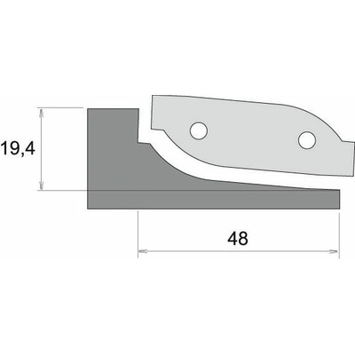 VBD 48,3x16,0x2,0 - pro frézu na výplně F631-16030 profil C