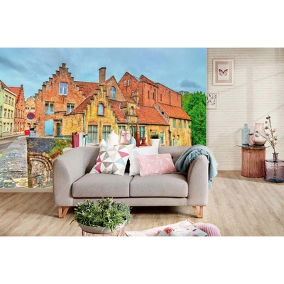 Dimex MA-5-1007 Samolepicí vliesová fototapeta na zeď Domy v Brugges rozměry 375 x 250 cm