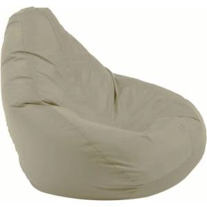 Pufrelax Пуф круша, 220л. , Nirvana Hobbit - Teteron Beige, За открито, Перящ се калъф, Пълнеж от Полистиролни перли (PUF-G-NH-TEX-BE)