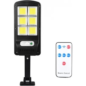  Улична соларна лампа със 128 cob led диода с 3 режима, дистанционно, сензор за движение и фотоклетка
