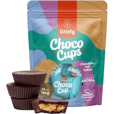 Grizly Choco Cups hořká & pistácie 120 g