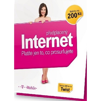 T-mobile Twist Online Internet SIM s kreditem 200 Kč