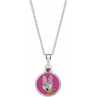 Disney Daisy Duck stříbrný CS00026SRPL-P.CS - dětský náhrdelník