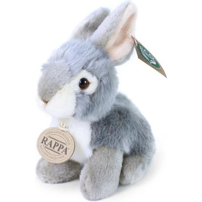 Rappa Плюшено сиво зайче седнало 16 см eco-friendly