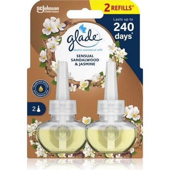 Glade Sensual Sandalwood & Jasmine пълнител за електрически дифузер дуо 2x20ml