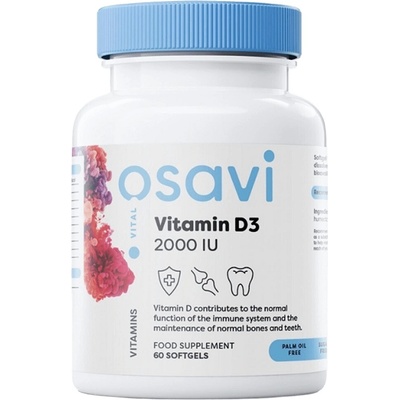 Osavi Vitamin D3 2000 IU, 60 Softgels