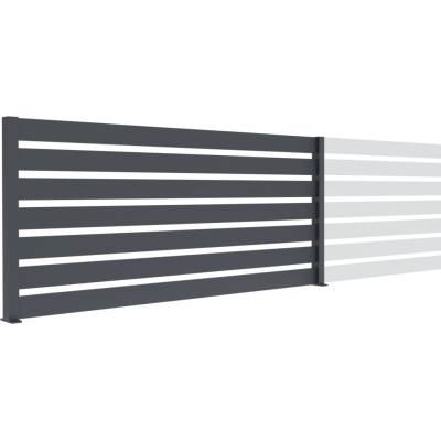 Hliníkový plot s výplní – lamely 20×100 mm – rozměry (v×š): 0,9×2 m - modul základní