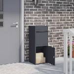 vidaXL Пощенска кутия за пратки Антрацит 41 x 38 x 103 см Стомана (874935)