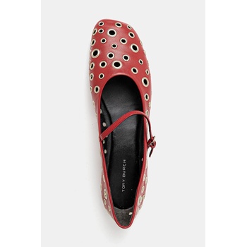Tory Burch Кожени балеринки Tory Burch Eyelet Mary Jane Ballet в бордо 162679-960 (162679.960)