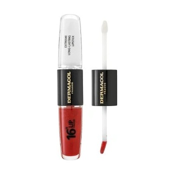 Dermacol 16H Lip Colour Extreme Long-Lasting Lipstick дълготране двуфазен цвят и гланц за устни No. 20 8 ml