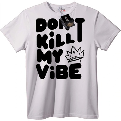 NOONEBRAND Тениска Don't Kill My Vibe - 6XL, Black