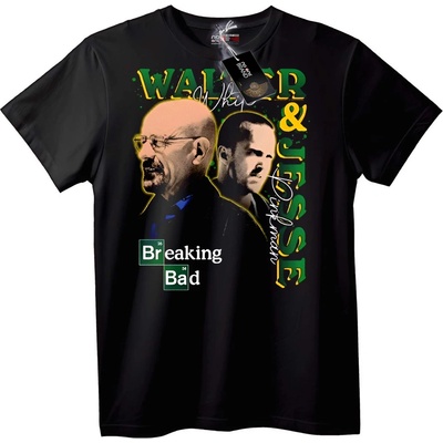 NOONEBRAND Тениска Breaking Bad Уолтър и Джеси - 3XL, Black
