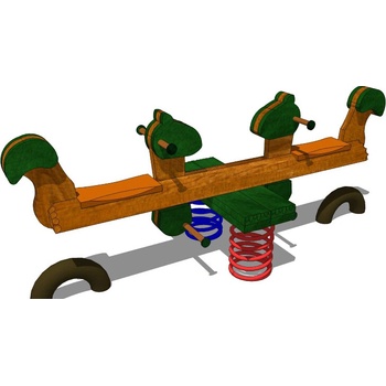 Playground System Hojdačka dvojpružinová z agátu Veveričky