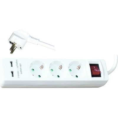KONEKTO 3 Plug + 2 USB 1,5 m (KN41041)