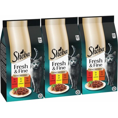 Sheba Fresh & Fine kuřecí a hovězí 18 x 50 g