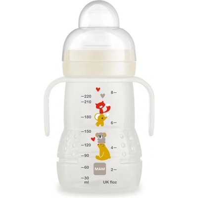 Mam fľaša trainer biela 220 ml