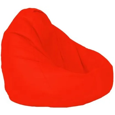 PUFRELAX Пуф, круша, 320л. , Nirvana Grande - Teteron Neon Orange, За открито, Перящ се калъф, Пълнеж от Полистиролни перли (PUF-G-NGR-TEX-NEOR)