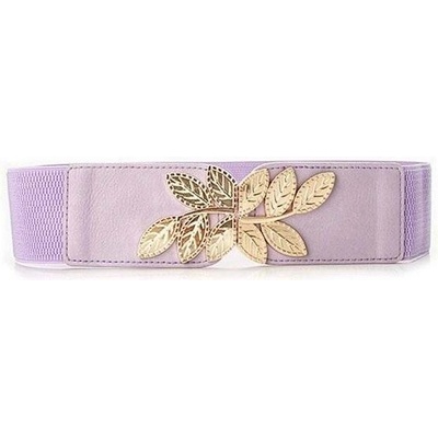 Lifestyle dámský elastický pásek s zlatou přezkou Elisa Violet