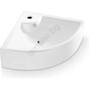Bathco 0043 - Ъглова стенна мивка OPORTO 64, 5 x 47 см порцелан/бяла (BO0005)