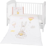 KikkaBoo Бебешки спален комплект 3 части KikkaBoo - Rabbits in Love (41101030125)