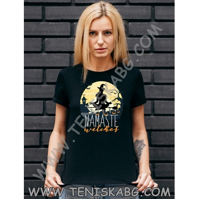 Fruit of the Loom Тениска - Namaste witches halloween yoga