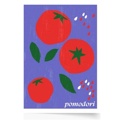 Plagát Talianska kuchyňa - Pomodori 21x30 - 100542