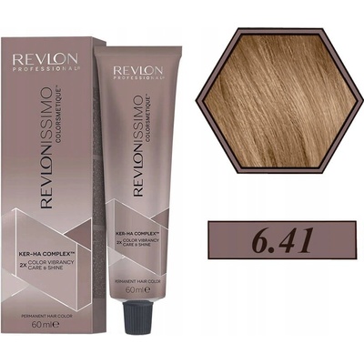 Revlon Revlonissimo Colorsmetique Permanent Hair Color barva na vlasy 6.41 Dark Chestnut Ash Blonde 60 ml