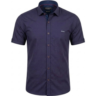 Ego Man pánská košile krátký rukáv EKR-1063 regular fit tmavě modrá